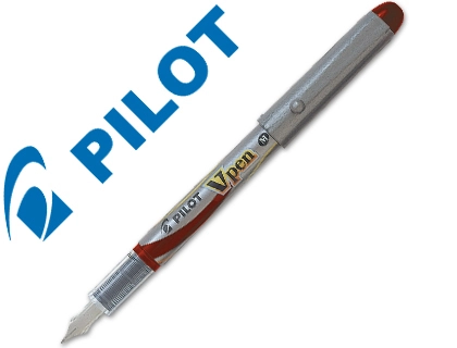 [43087] Pluma pilot v pen silver desechable rojo svp-4wr