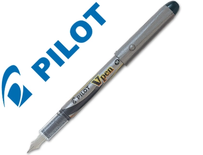 [43086] Pluma pilot v pen silver desechable negro svp-4wb