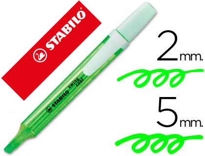 [39266] Rotulador stabilo marcador fluorescente swing cool verde