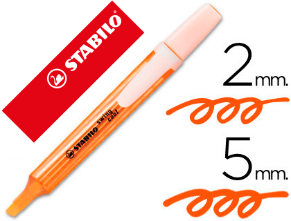 [39264] Rotulador stabilo marcador fluorescente swing cool naranja