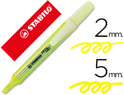 [39188] Rotulador stabilo marcador fluorescente swing cool amarillo