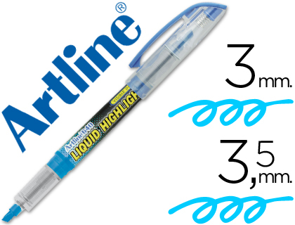 [38028] Rotulador artline fluorescente ek-640 azul punta biselada