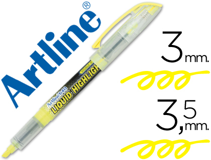 [38024] Rotulador artline fluorescente ek-640 amarillo punta biselada