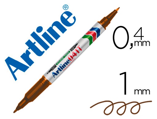 [36051] Rotulador artline marcador permanente ek-041t marron -doble punta 0.4 y 1.0 mm