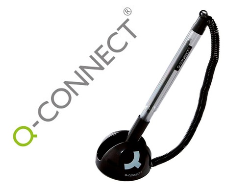 [35530] Boligrafo extensible q-connect con cadena plastico y soporte adhesivo