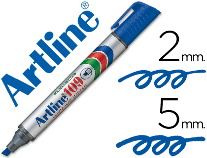 [26916] Rotulador artline marcador permanente 109 azul punta biselada