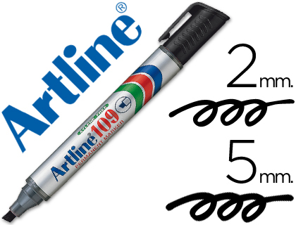 [26915] Rotulador artline marcador permanente 109 negro punta biselada