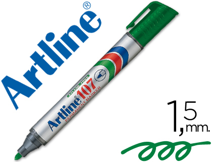 [26914] Rotulador artline marcador permanente 107 verde punta redonda