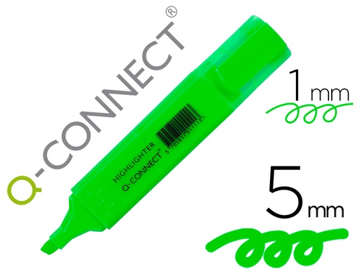 [26006] Rotulador q-connect fluorescente verde punta biselada