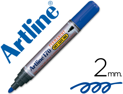 [25661] Rotulador artline marcador permanente 170 azul punta redonda 2mm antisecado
