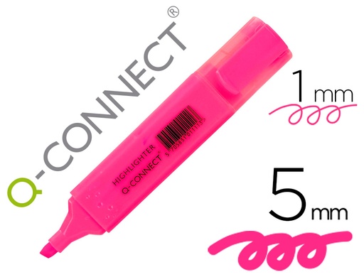 [21770] Rotulador q-connect fluorescente rosa punta biselada