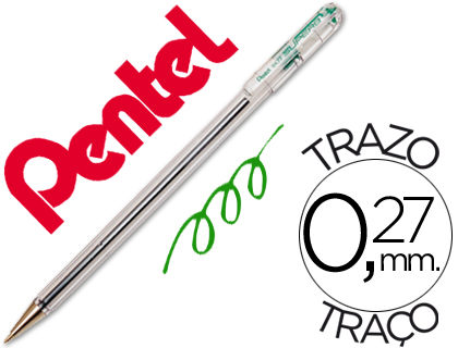 [21636] Boligrafo pentel bk-77 d verde