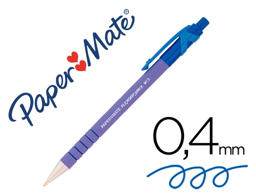 [21304] Boligrafo flexgrip retractil azul
