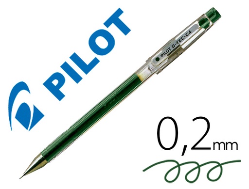 [20895] Boligrafo pilot punta aguja g-tec-c4 verde