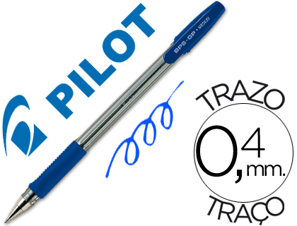 [20476] Boligrafo pilot bps-gp azul sujecion de caucho tinta base de aceite con capuchon