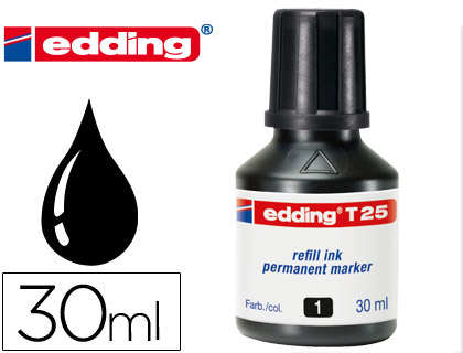 [8043] Tinta rotulador edding t-25 negro bote 30 ml