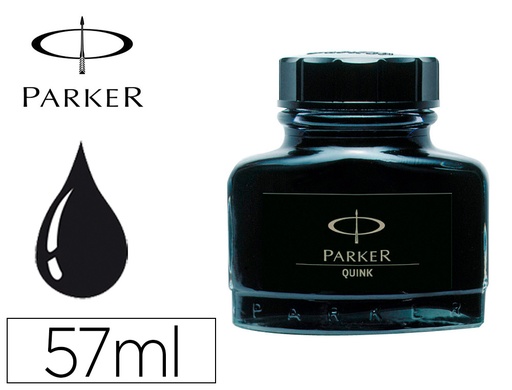 [8030] Tinta estilografica parker negra bote 57 ml