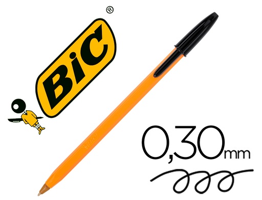 [806] Boligrafo bic naranja fine original negro