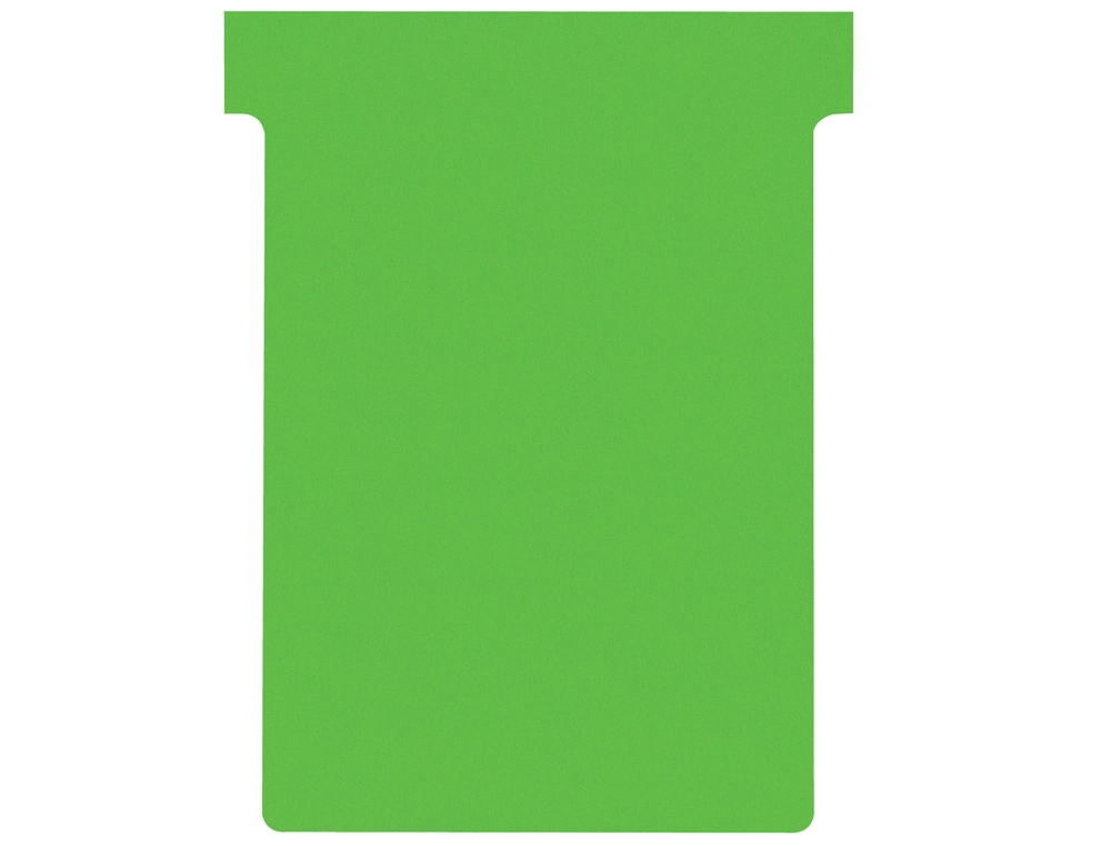 [241204] Ficha t para plannings nobo indice 3 cartulina 170 gr color verde pack de 100 unidades