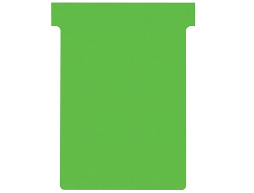 [241204] Ficha t para plannings nobo indice 3 cartulina 170 gr color verde pack de 100 unidades