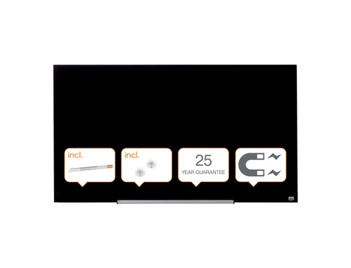 [241200] Pizarra cristal nobo impression pro 57/' magnetica negra 1260x711 mm