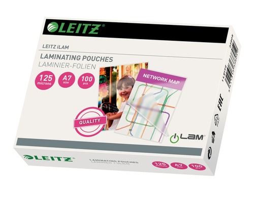 [241089] Bolsa de plastificar leitz din a7 125 mc caja de 100 unidades