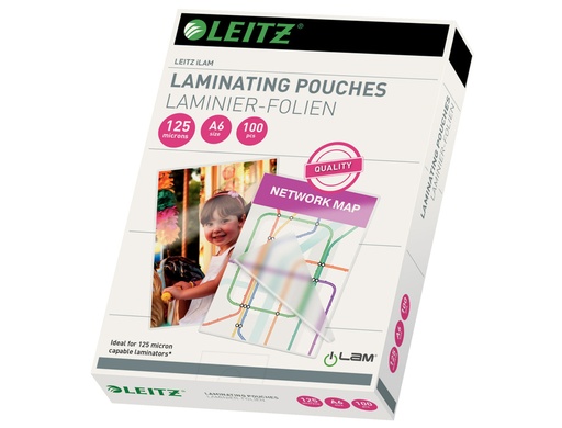 [241088] Bolsa de plastificar leitz din a6 125 mc caja de 100 unidades