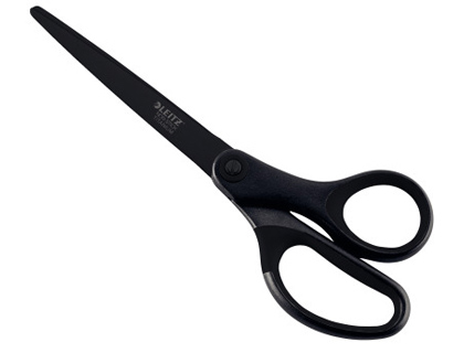 [240782] Tijeras leitz premium titanium antiadherente 180 mm color negro