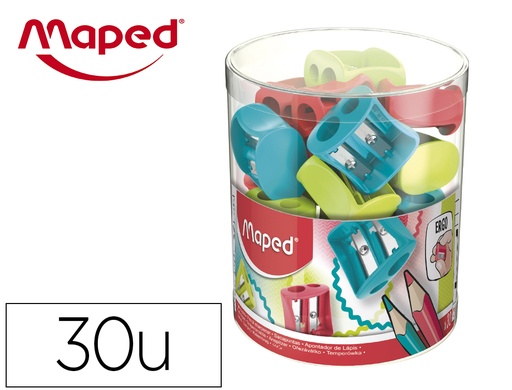 [157265] Sacapuntas maped plastico vivo 2 usos colores surtidos