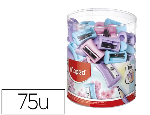 [157264] Sacapuntas maped plastico vivo 1 uso colores pastel surtidos