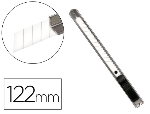 [169922] Cuter q-connect metalico estrecho cuchilla ceramica 9 mm xd-c18 con clip blister 1 unidad