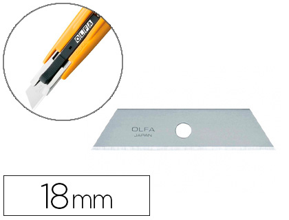 [156459] Repuesto cuchilla cuter olfa ancho 18 mm para cuter sk-4 blister de 5 unidades