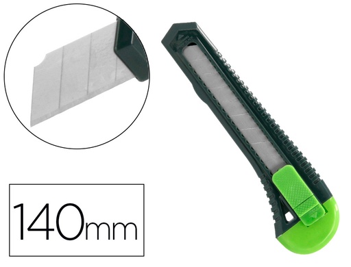 [49130] Cuter q-connect plastico ancho con asa para colgar cuchilla 18 mm xd-43 blister 1 unidad