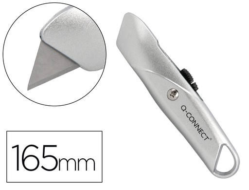 [25827] Cuter q-connect metalico ancho retractil con mecanismo de bloqueo cuchilla 18 mm xd-53 blister 1 unidad