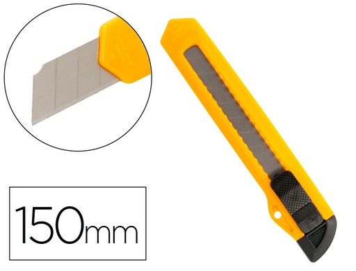 [8750] Cuter q-connect plastico ancho cuchilla 18 mm xd-11 blister 1 unidad