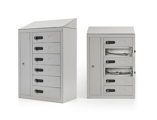 [170992] Armario metalico iorder para 32 moviles con cerradura combinacion numerica color gris metalizado 280x285x500