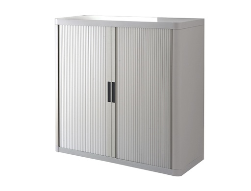 [167749] Armario paperflow estructura de acero y poliestireno con 2 puertas correderas 1 m color gris