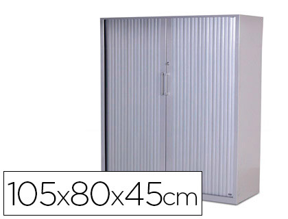 [150658] Armario metalico rocada dos puertas tipo persiana incluye dos balda serie store 105x80x45 cm acabado ac00
