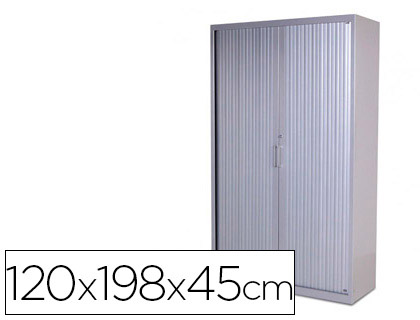 [150657] Armario metalico rocada dos puertas tipo persiana incluye cuatro balda serie store 120x198x45 cm acabado ac00