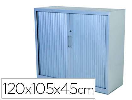 [150656] Armario metalico rocada dos puertas tipo persiana incluye dos balda serie store 120x105x45 cm acabado ac00