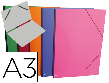 [78609] Carpeta planos clairefontaine din a3 con gomas carton gofrado colores surtidos