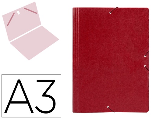 [27150] Carpeta planos liderpapel a3 carton gofrado n 12 rojo