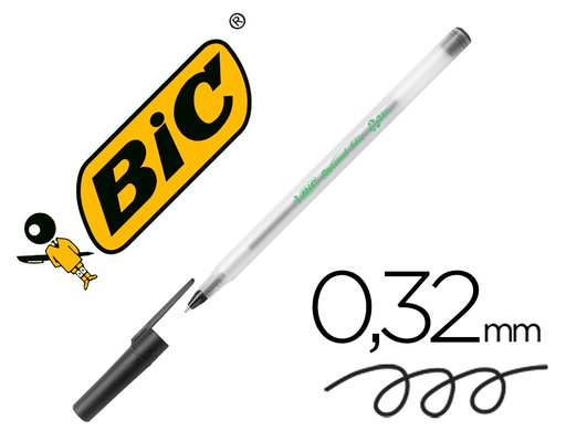 [155821] Boligrafo bic ecolutions round stic negro