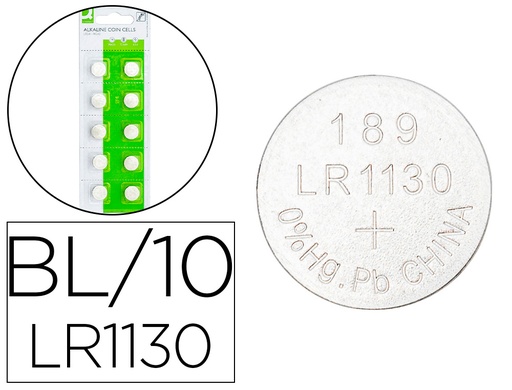 [162778] Pila q-connect tipo boton alcalina lr54 1.5v blister de 10 unidades