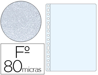 [63968] Funda multitaladro esselte folio polipropileno 80 mc 16 taladros piel de naranja caja de 100 unidades