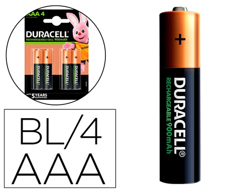 [59563] Pila duracell recargable staycharged aaa 900 mah blister de 4 unidades