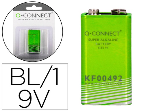 [33652] Pila q-connect alcalina 9v blister con 1 unidad