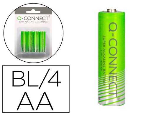 [33649] Pila q-connect alcalina aa blister con 4 unidades