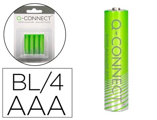 [33648] Pila q-connect alcalina aaa blister con 4 unidades