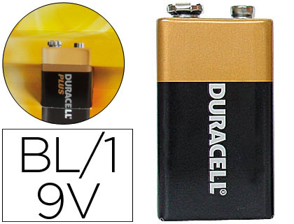 [21671] Pila duracell alcalina plus 9v blister con 1 unidad